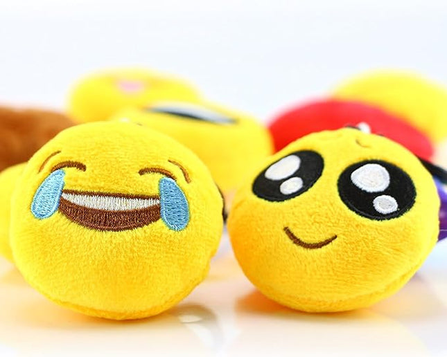 Dreampark Emoticon Keychain Mini Cute Plush Pillows, Party Favors for Kids Valentine's Day Gifts / Birthday Party Supplies, Easter Basket Stuffers Egg Fillers Carnival Prizes Toys for Kids (64 Pack)