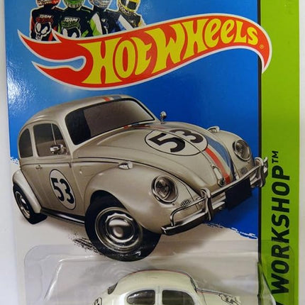 Hot Wheels 2014, Volkswagen Beetle. Herbie The Love Bug. HW Workshop 191/250. 1:64 Scale.