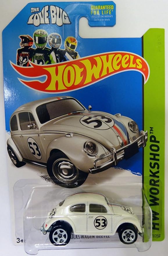 Hot Wheels 2014, Volkswagen Beetle. Herbie The Love Bug. HW Workshop 191/250. 1:64 Scale.