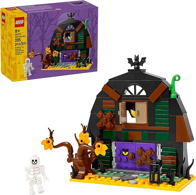 LEGO Halloween Barn Building Toy - Room Decor & Pretend Play Set for Boys & Girls, Ages 9+ - Halloween Toys & Crafts for Kids - Gift Idea - W/Scary Skeleton Minifigure - 40721