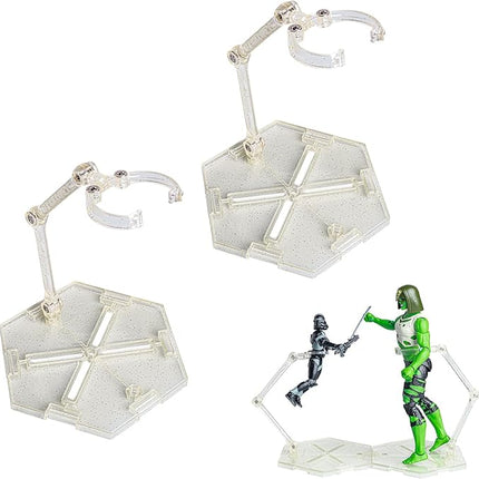 DDUNG Action Figure Stand, Versatile and Sturdy Display Holder Base ,for 6-8 inch Models, Compatible with Mafex Figma, Gundam 1/44 Toys, Marvel, Star Wars Figures and More(2 Pcs)