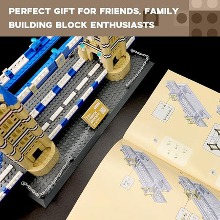 ArtorBricks Architectural Tower Bridge Building Large Collection Building Set Model Kit and Gift for Adults(1052 Pieces)