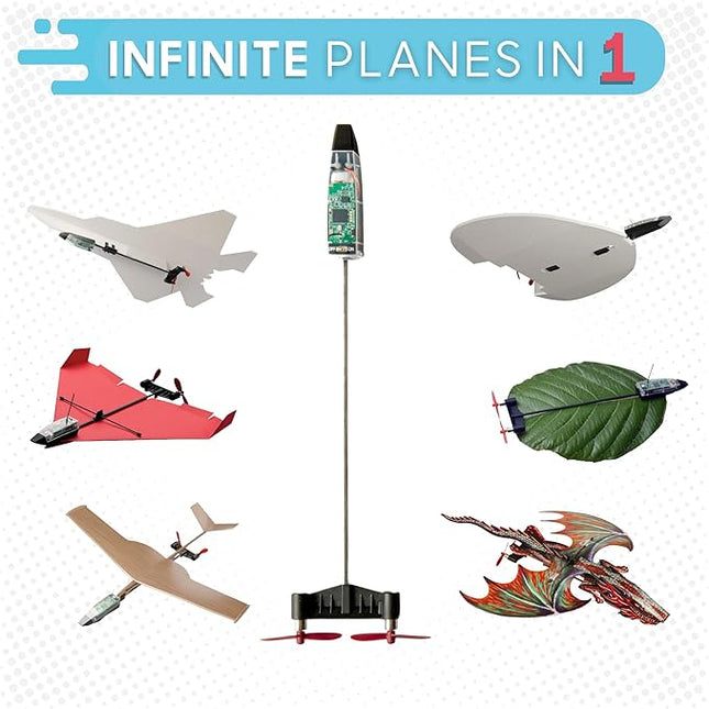 POWERUP 4.0 The Next-Generation Smartphone Controlled Paper Airplane Kit, RC Controlled. Easy to Fly with Autopilot & Gyro Stabilizer. for Hobbyists, Pilots, Tinkerers.