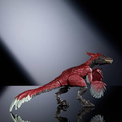 Mattel Jurassic World Hammond Collection Dinosaur Action Figure Toy, Pyroraptor Dino Toy with 14 Articulations, Glass Eyes & Wired Tail