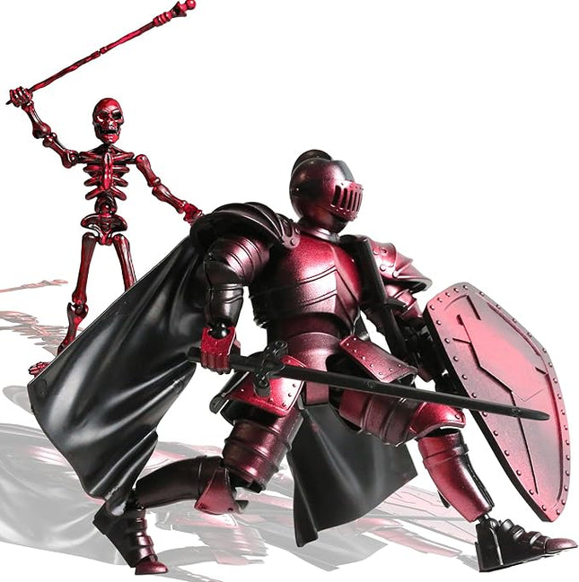 T13 Action Figure Set Full Body Articulated Medieval Knight Skeleton Figure Titan 13 Movable Dummy for Kids & Adults