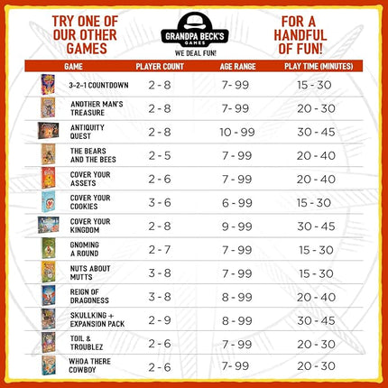 Grandpa Beck's Games Skull King Expansion - The Ultimate Pirate Trick Taking Game | from The Creators of Cover Your Assets & Cover Your Kingdom | 2-8 Players 8+