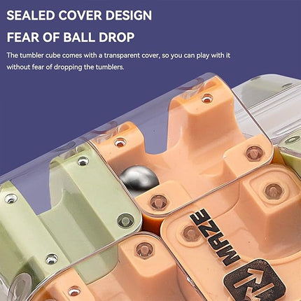 Large Labyrinth 3D Puzzles Maze Cube - Engaging Brain Teaser Toy, 3D Maze Magic Cube & Ball, High Difficulty Puzzle, Brain Training Puzzle, Pefect Gift for Adults Teens, Yellow