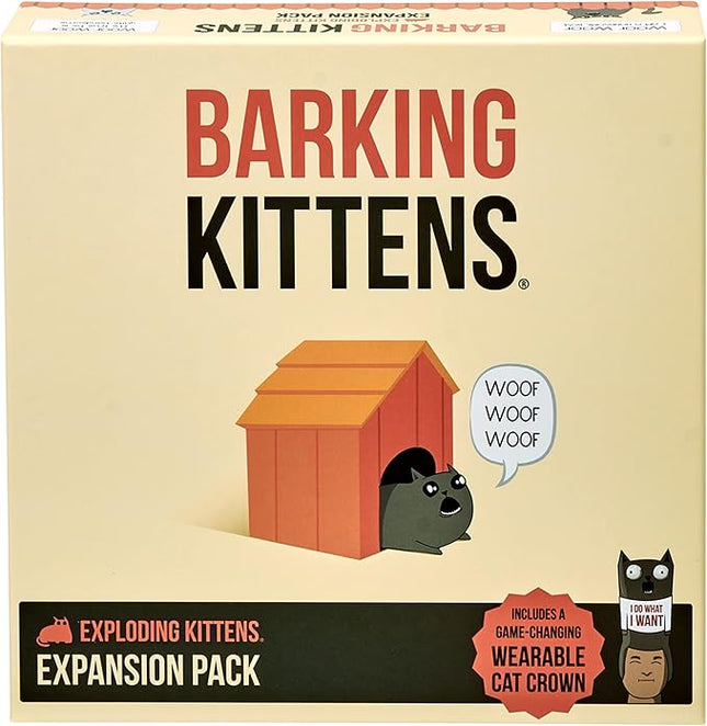 Barking Kittens Expansion Set - A Russian Roulette Card Game for Adults, Teens & Kids, Easy Family-Friendly Party Games - 20 Card Add-on