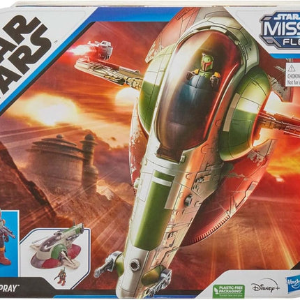 STAR WARS Mission Fleet Starship Skirmish, 2.5 Inch Boba Fett Action Figure and Starship Vehicle, Toys for 4 Year Old Boys and Girls and Up