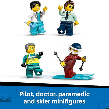LEGO City Emergency Air Ambulance Airplane Building Toy for Kids - Pretend Play Rescue Airplane Model for Boys & Girls, Ages 6+ - Building Blocks W/Hero Minifigures - Gift Idea for Birthdays - 60465