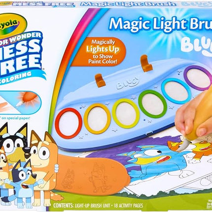 Crayola Bluey Color Wonder Magic Light Brush, Mess Free Painting Station for Kids, Holiday for Kids, Toddler Bluey Toys & Activities, Ages 3+
