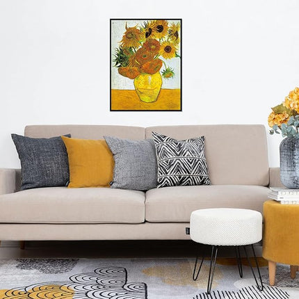 100 Piece Puzzles for Kids Sunflowers by Vincent Van Gogh Puzzle Famous Oil Painting 100 Pieces Puzzles for Adults Seniors Elderly Classic Art Puzzles 100 Piece for Kids Ages 6-10