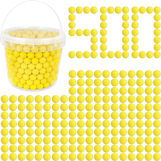 500 Rounds Refill Pack Balls Ammo Bulk Compatible with Nerf Rival Gun, TiopLior Yellow Foam Bullet Ball Replacement Refill Pack for Rival Blasters & Toy Blasters Gun(HIR, High-Impact Rounds)