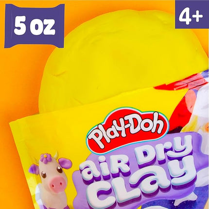Play-Doh Air Dry Clay, 5 oz. Yellow Clay Bag, Art Supplies, Craft Supplies, Clay Tools & Kit, Modeling Clay for Kids, Air Dry Clay Kit, Arts & Crafts for Adults and Kids