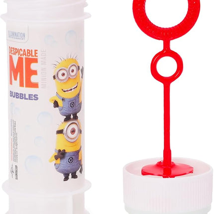 Toyland® Pack of 12 Minions Bubbles with Wands, 60ml Solution & Novelty Maze Lid - Pocket Money & Party Bag Toys
