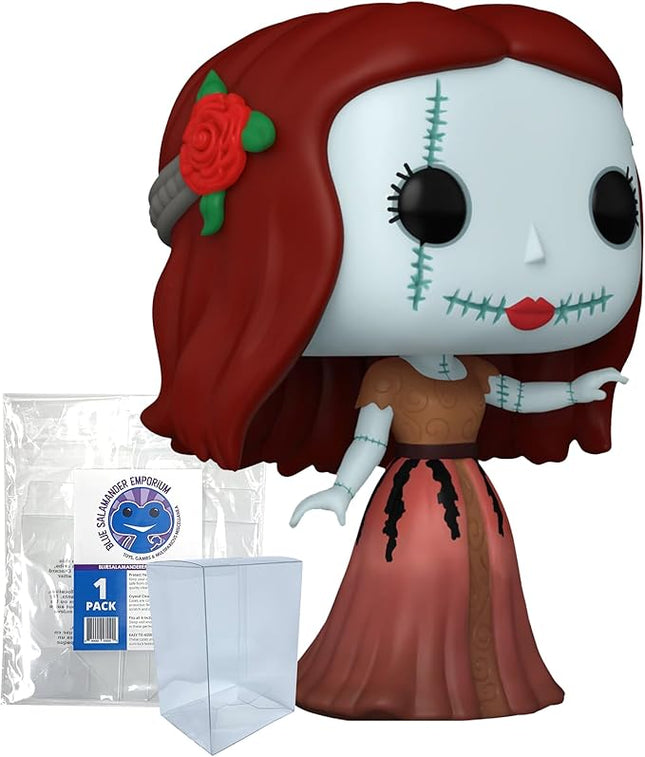 Blue Salamander Emporium Protective Case Bundled with Vinyl Figure – The Nightmare Before Christmas 30th Anniversary – Formal Sally Funko Pop #1380