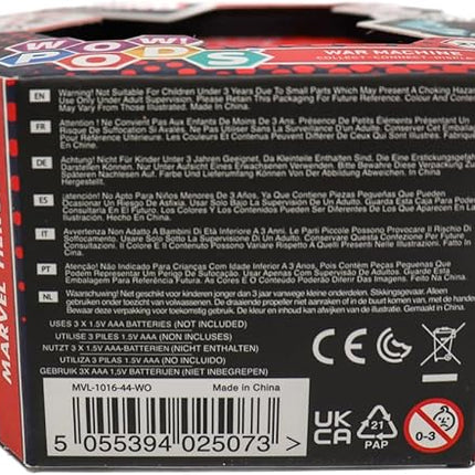 WOW! STUFF PODS Marvel Avengers Collection - War Machine| Superhero Toys Light-Up Bobble-Head Figure | Official Marvel Collectable Toys & Gifts | Number 212 in Series, Multicolor, 4 inches