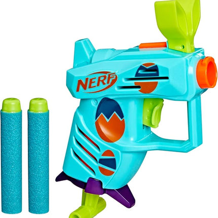 Nerf Elite 2.0 Easter Egg Hunt Blaster, 2 Nerf Elite Darts, Pull to Prime, Spring Toy Foam Blaster for 8 Year Old Boys & Girls