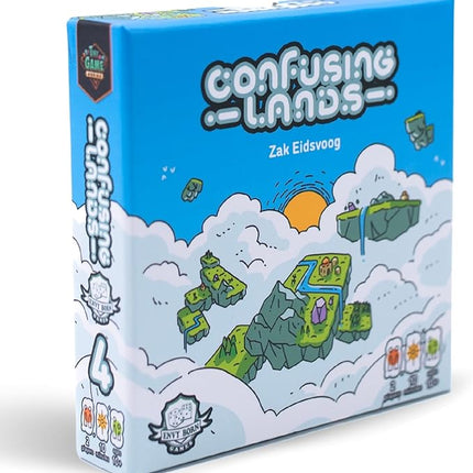 Confusing Lands | Whimsical Themed Travel Size Board Game You Can Play Anywhere | Strategic Card Placement Game | Solo Board Game | 1-2 Players, Ages 12+ | Easy to Learn and Play | Tiny Game Series