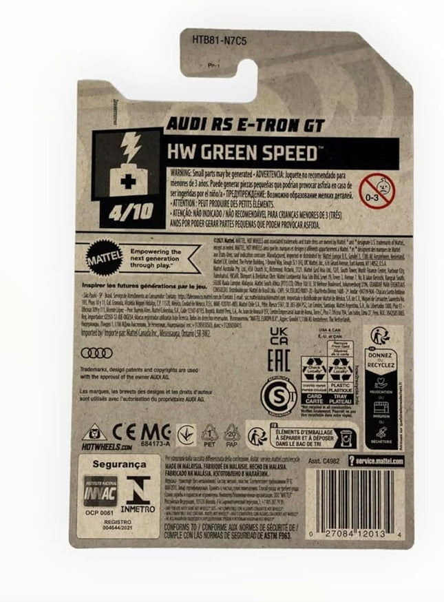 Hot Wheels Audi RS E-Tron GT, 4/10 HW Green Speed