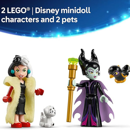 LEGO Disney Villains Maleficent’s and Cruella De Vil’s Dresses Kids Toy - Fashion Building Toy for Girls and Boys, Ages 9+ - Kids Toy for Disney Fans - Gift Idea for Birthdays & Holidays - 43262