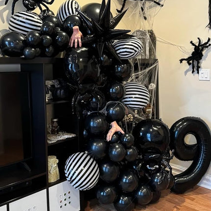 Smlpuame 40 inch Number Balloon 0-9 Black Large Number 8 Balloons,Digital Balloons for Birthday Party Celebration Decorations Supplies, Helium Foil Number Balloons for Wedding Anniversary