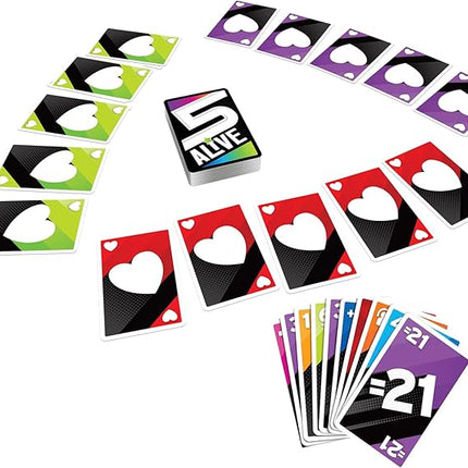 Hasbro Gaming 5 Alive Card Game, Fast-Paced Game for Kids and Families, Easy to Learn, 2 to 6 Players, Fun Summer Activities, Vacation Travel Essentials, Ages 8+