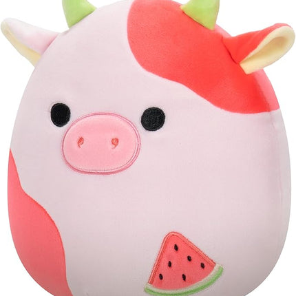 Squishmallows Original 8-Inch Oola Watermelon Scented Cow - Official Jazwares Plush
