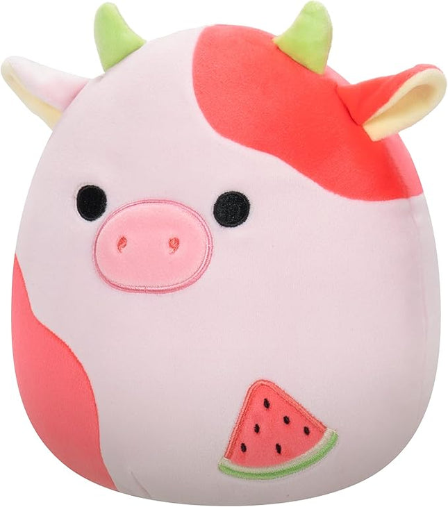 Squishmallows Original 8-Inch Oola Watermelon Scented Cow - Official Jazwares Plush