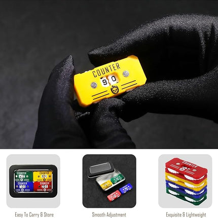 4Pcs MTG Life Counter with Metal Box, Health Tracker Life Counter for MTG Magic Card Games Accessories Tabletop RPG D&D CCG TCG Board Games