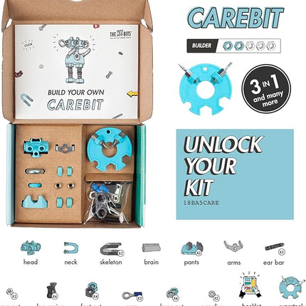 The Off Bits CareBit Build Your Own Robot Toy Construction Set, Educational Gift STEM Activities Learning Kit, Creative Build and Play Model Kit Steam Toys for 6 7 8 9 10+ Year Old Boys & Girls