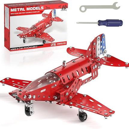 Lucky Doug STEM Building Projects Model Airplane Set - Building Toys for Kids Ages 8-12, Assembly Science Kit for Boys 7 8 9 10 11 Years Old