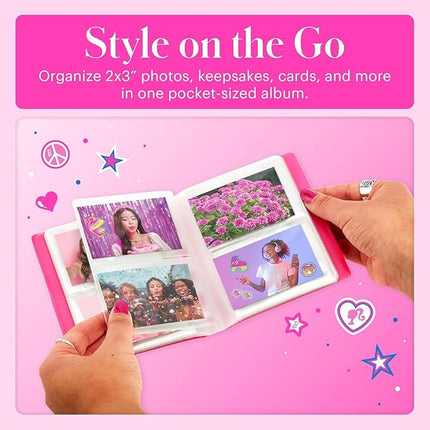Kodak x Barbie 64-Photo Mini Photo Album with Transparent Window Cover for Barbie Instant 2x3” ZINK Zero Ink Photo Paper