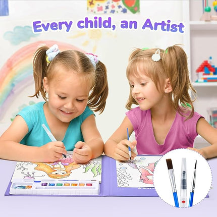JoyCat Paint with Water Coloring Books for Toddlers, Watercolor Painting Sets for Kids Ages 3-5 4-8, Arts and Crafts Drawing Activities Toy Birthday Gift for Boys Girls (Underwater World)