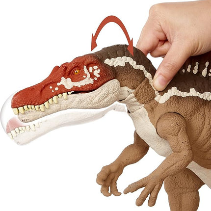 Jurassic World Toys Extreme Chompin' Spinosaurus Dinosaur Action Figure, Huge Bite, Authentic Decoration, Movable Joints, Ages 4 Years Old & Up