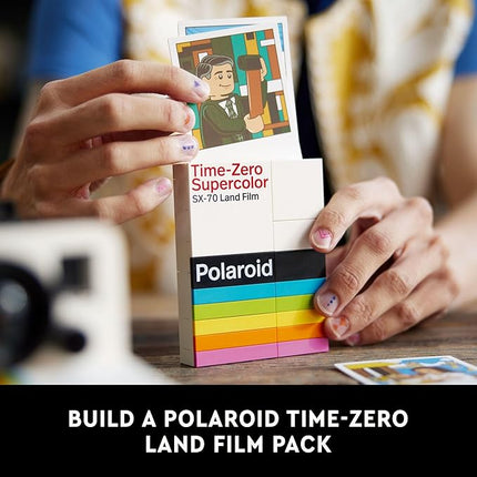 LEGO Ideas Polaroid OneStep SX-70 Building Set for Adults - Vintage Polaroid Model DIY Craft Kit, Ages 18+ - Gift for Birthdays - 21345