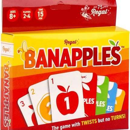 Regal Games Banapples Fun Card Game Set for Kids, Teens & Adults - 2-4 Player Card Games - Fun & Travel Playing Cards for Game Night (4 Decks, 40 Cards Each)