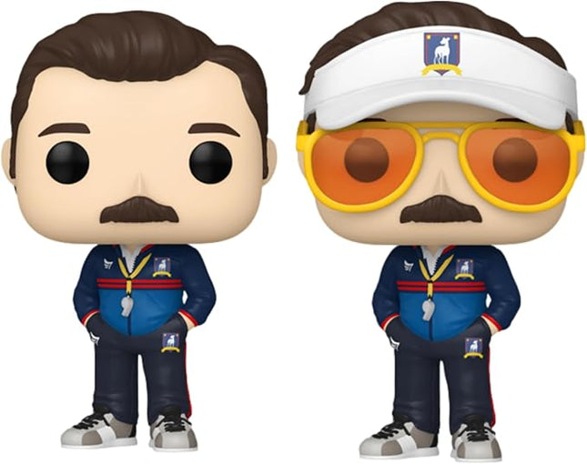 Funko Pop! TV: Ted Lasso Bundle (2-Pack) – Ted Lasso in Coaches Uniform #1351 Common and Chase Collectible Vinyl Figures