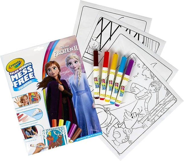Crayola Frozen Color Wonder Coloring Set, 18 Mess Free Coloring Pages for Toddlers, Toys for Kids, Toddler Gifts