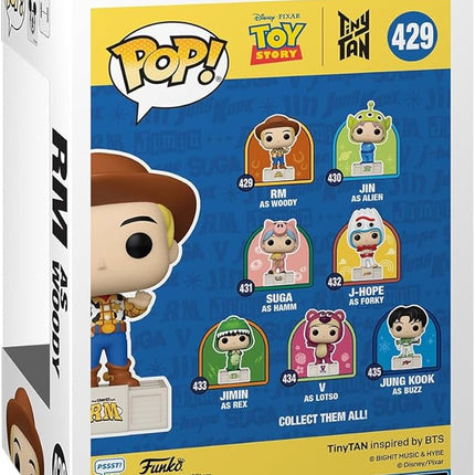Funko Pop! Rocks: Toy Story x BTS Tiny TAN - RM as Woody - Collectable Vinyl Figure - Gift Idea - Official Merchandise - Toys for Kids & Adults - Music Fans