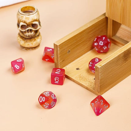 HDdais 7PCS Lesbian-Pride Polyhedral DND Dice Set, Homosexual Flag D&D Dice for RPG and Other Table Games(Matte)