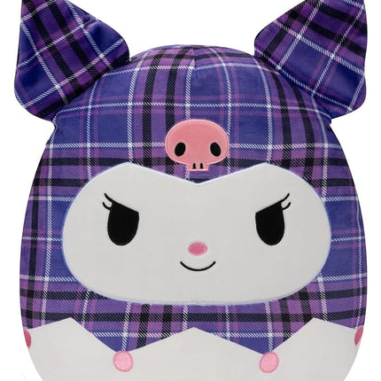 Squishmallows Original Sanrio 14-Inch Purple Plaid Kuromi Plush - Large Ultrasoft Official Jazwares Plush