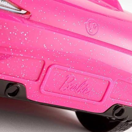 Barbie Playset with Sparkly Pink 2-Seater Toy Convertible Car Featuring Glam Details & Fashion Doll in Sundress & Sunglasses (Amazon Exclusive)