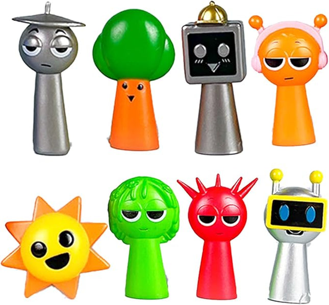 Action Figures Mystery Box,Mystery Box,Sprunky Toys Collection Decoration Set, Sprunkies Toys for Collectible Figurine Gifts Both Play and Display (8PCSB)