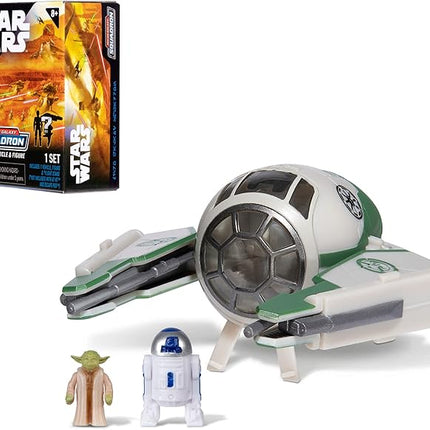 Star Wars Micro Galaxy Squadron Jedi Starfighter (Yoda) Mystery Bundle - 3-Inch Light Armor Class Vehicle and Scout Class Vehicle with Accessories - Amazon Exclusive