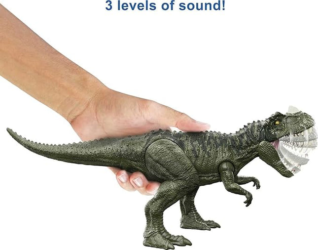 Jurassic World Toys Camp Cretaceous Roar Attack Ceratosaurus Dinosaur Action Figure, Toy Gift with Motion and Sound