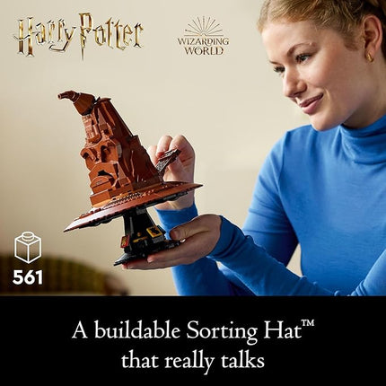 LEGO Harry Potter Talking Sorting Hat W/ 31 Voices - Harry Potter Building Set - Gift Idea for Adults, Women & Men, 18+ - 76429