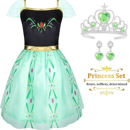 Princess Dress Up Clothes for Little Girl Role Play Costume Gift Set Princess Dress Up Toys for Toddler Girls