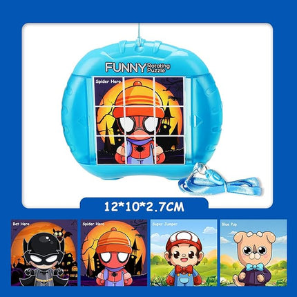 3D Rotating Puzzles for Kids 3 4 5 6 7 8 Year Old, 4 Puzzles in 1, Toddler Toy for Travel, Car, Airplane, Road Trip Activities, Fine Motor Skills, Fidget, Boys & Girls Gifts