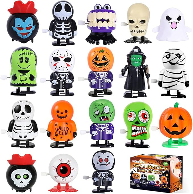 Max Fun 18pcs Halloween Wind Up Toys Assortments for Kids Halloween Party Favors Treat Bag Stuffers Goody Bag Filler Treats Prizes (Halloween)